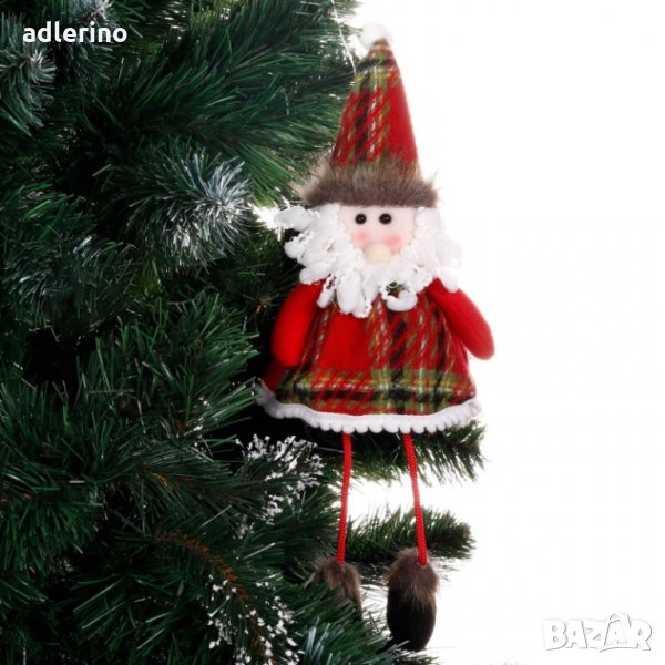 Висящ Дядо Коледа, висулка за елха, 40 см, червен, висулка, Коледна декорация, снимка 1
