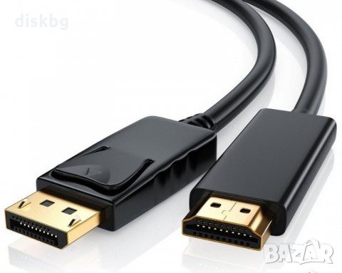 Нов кабел от Display Port M на HDMI M, 3 метра, снимка 1