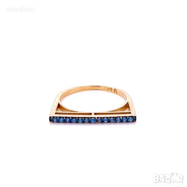 Златен дамски пръстен 1,65гр. размер:51 14кр. проба:585 модел:21886-6, снимка 1