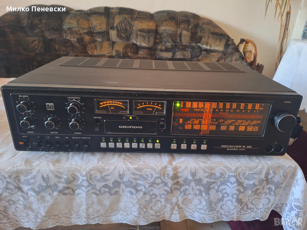 GRUNDIG R 35 HI FI VINTAGE STEREO RECEIVAR.MADE IN WEST GERMANY.YAHRE 1978., снимка 1