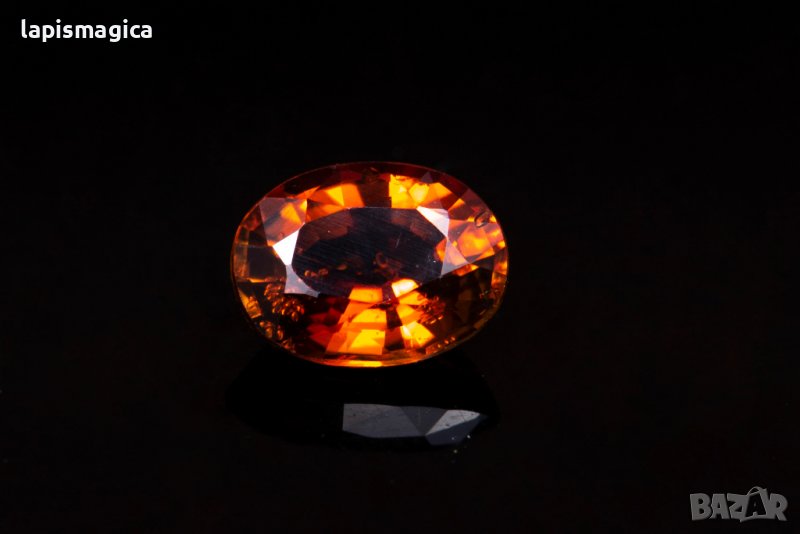 Оранжев турмалин овал 0.78ct флуоресцентен, снимка 1