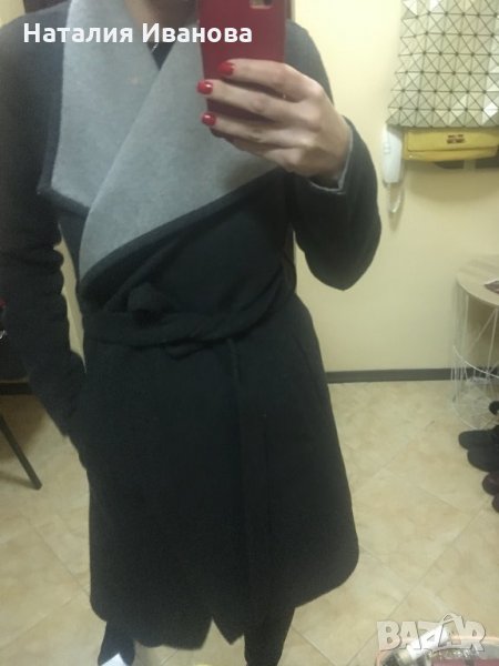 Палто от вълна - тип Прегърни ме, снимка 1