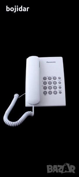 НОВ-Стационарен телефон Panasonic KX-TS500-НОВ, Стандартни функции - бял, снимка 1