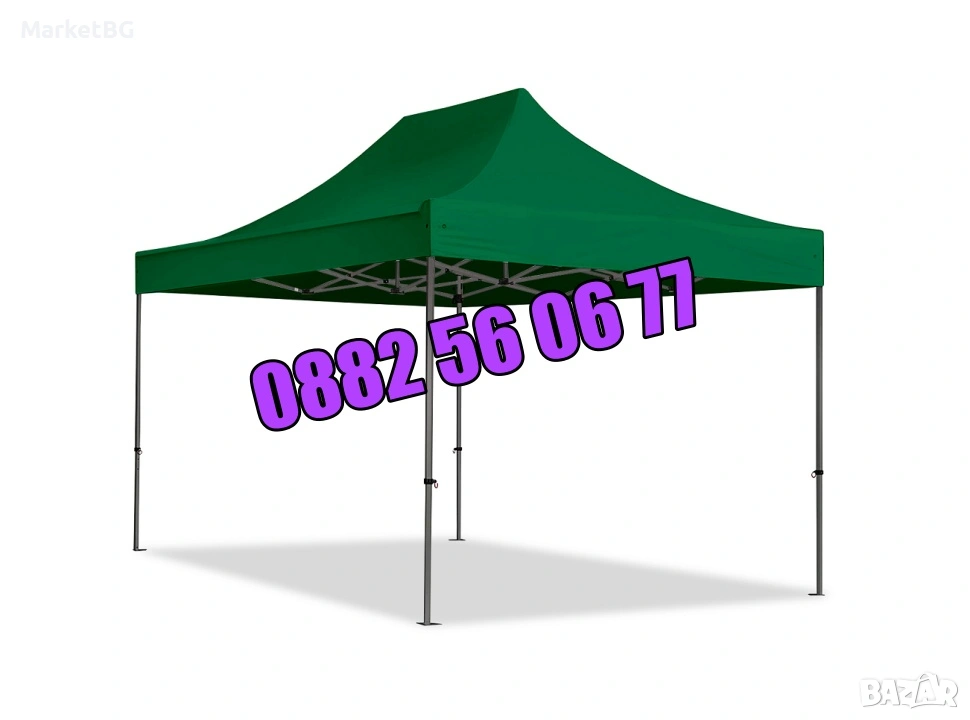 Сгъваема градинска шатра 3х4.50м, шатра хармоника 3х4.50 м (стандартна и подсилена), снимка 1