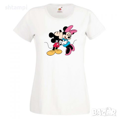 Дамска тениска Mickey & Minnie ,Мини Маус,Микки Маус.Подарък,Изненада,, снимка 9 - Тениски - 36526185