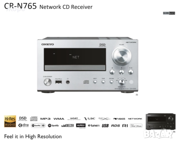 ⏯️Клип. Onkyo CR-N765 first ver AK4490R Verita Velvet, снимка 16 - Ресийвъри, усилватели, смесителни пултове - 51932601