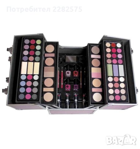Голям професионален куфар с гримове с немско качество в розов цвят , снимка 3 - Комплекти и лотове - 43079725
