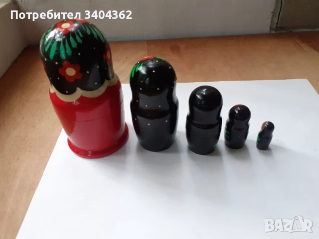 Матрьошка руска дарвена кукла 5 в 1, снимка 3 - Антикварни и старинни предмети - 50728198