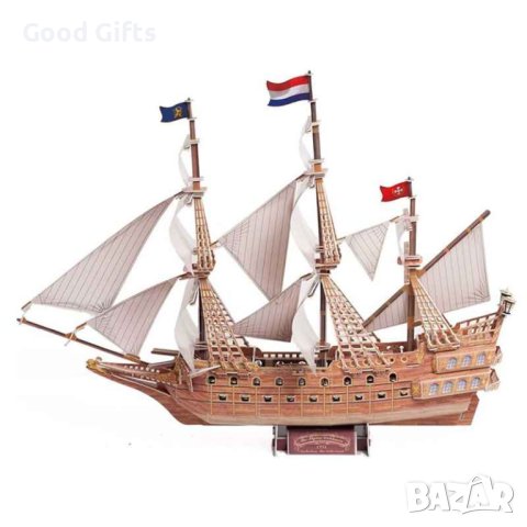 3D пъзел Макет на кораб Летящия Холандец, 229 части, снимка 5 - Игри и пъзели - 43091065