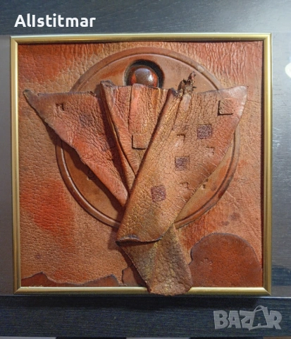 Авторска кожена пластика от изложба, Стилиян Симов, снимка 2 - Статуетки - 53052960