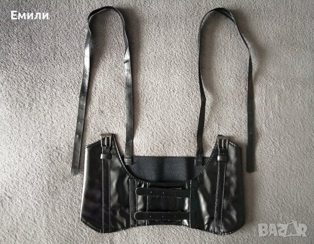 Кожен корсет-колан с презрамки и катарами р-р XS, S, M, снимка 6 - Корсети, бюстиета, топове - 43549552