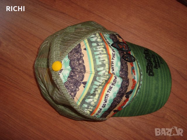 Desigual зелена бейзболна шапка с козирка "Go With the Flow", снимка 5 - Шапки, шалове и ръкавици - 32956810