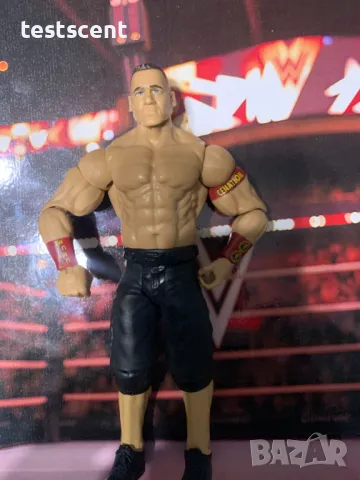 Екшън фигура WWE John Cena Джон Сина Mattel Basic Black Shorts Red Bands figure играчка, снимка 6 - Колекции - 48438241