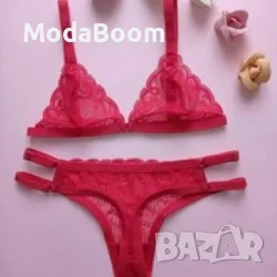 Дантелен комплект Red Valentine, снимка 2 - Бельо - 48357635