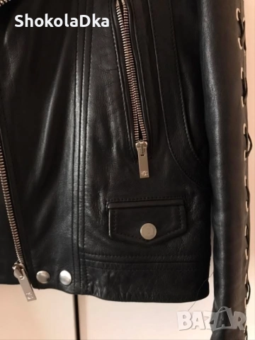 Кожено яке The Kooples XXS, снимка 3 - Якета - 51759287