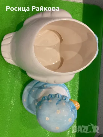 Голям Порцеланов буркан за бисквитки /декорация, снимка 5 - Други - 50021671