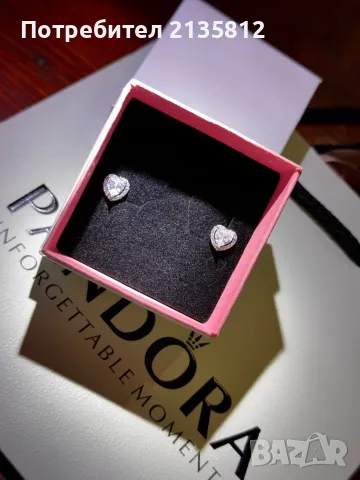 Обеци Пандора Pandora , снимка 5 - Обеци - 49866300