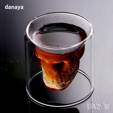 4313 Чаша череп за уиски или шот, 150 мл, снимка 9 - Чаши - 43390996