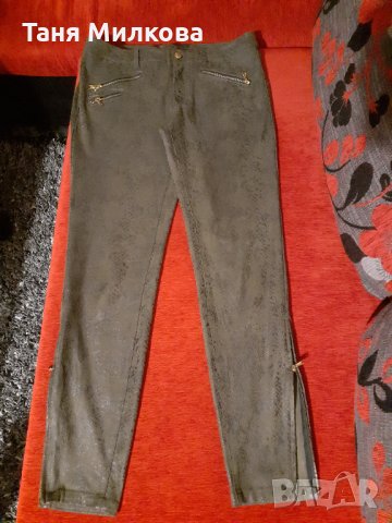 Дамски ластичен панталон имитация на змийска кожа, снимка 7 - Панталони - 34566194