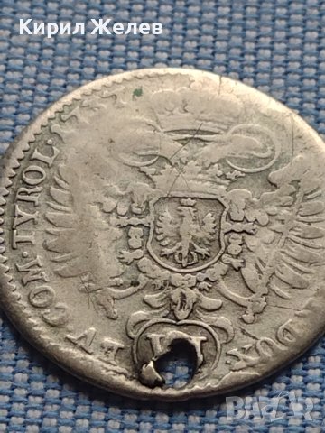Сребърна монета 6 кройцера 1737г. Карл шести Хал Свещена Римска Империя 13609, снимка 8 - Нумизматика и бонистика - 42968283