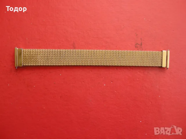 Позлатена верижка каишка за часовник Tessu Flex, снимка 7 - Мъжки - 47409929