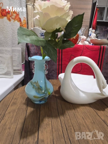 Порцеланова фруктиера лебед, снимка 10 - Чинии - 52507098