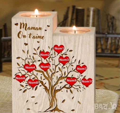 Гравирани с лазер свещници