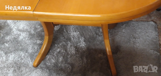 Дървена трапезна разтегателна маса, снимка 2 - Маси - 52727290