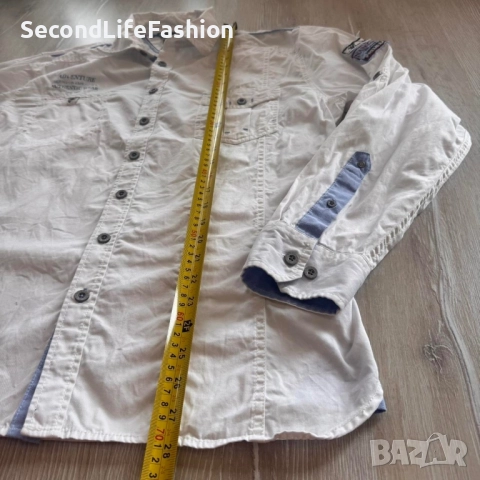 Мъжка риза Nangaparbat Himalaya Adventure Team с копчета размер L бяла, снимка 5 - Ризи - 52875898