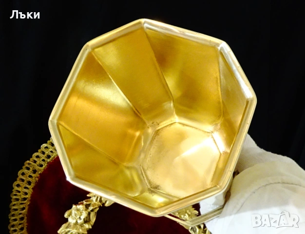 Масивна ваза от месинг Collini,820 гр. , снимка 3 - Антикварни и старинни предмети - 53274676