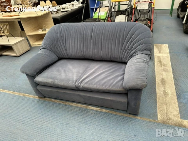 4963 разтегателен прав Диван / канапе с функция сън 150см -цена 50лв или 25,56 евро смр употребяван , снимка 2 - Дивани и мека мебел - 52037282