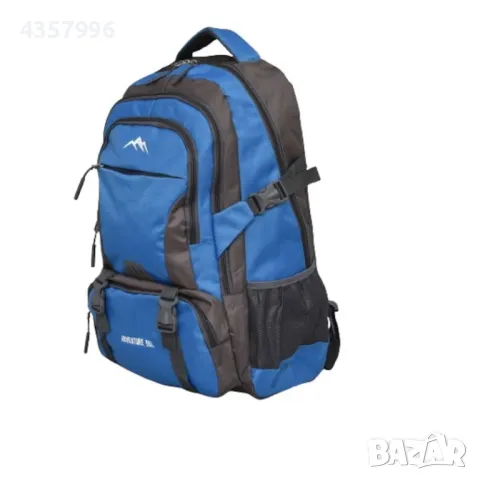 Туристическа раница, Текстил, 55л., Светлосиня , снимка 2 - Спортна екипировка - 50084705