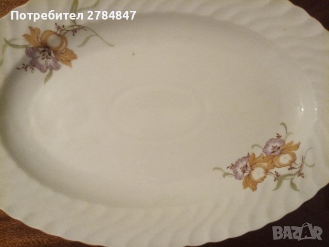 Голяма порцеланова чиния, овална, от социализма , снимка 7 - Сервизи - 44097521