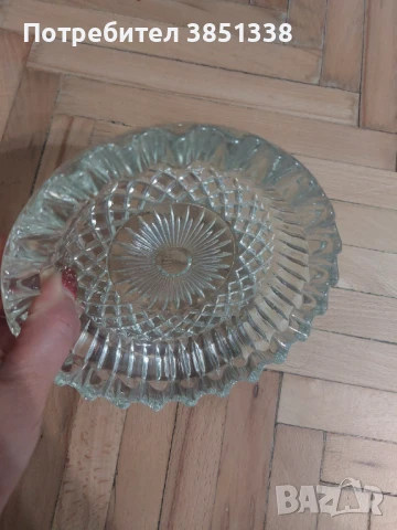 Голям кристален  пепелник времето на соца 