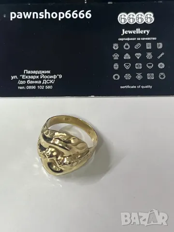 Златен пръстен 14 карата, снимка 2 - Пръстени - 48277467