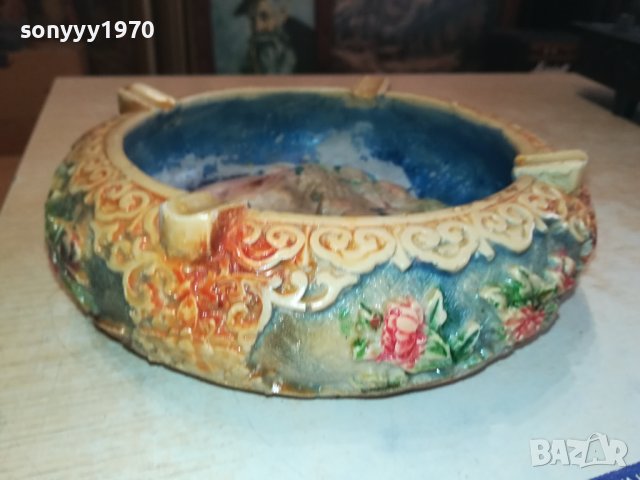 ГОЛЯМ КРАСИВ СТИЛЕН ПЕПЕЛНИК ОТ ФРАНЦИЯ 1911231127, снимка 3 - Антикварни и старинни предмети - 43056521