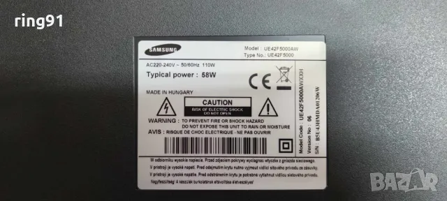 T-Con - T500HVN05.0 CTRL BD 50T11-C02 TV Samsung UE42F5000AW, снимка 3 - Части и Платки - 50078713
