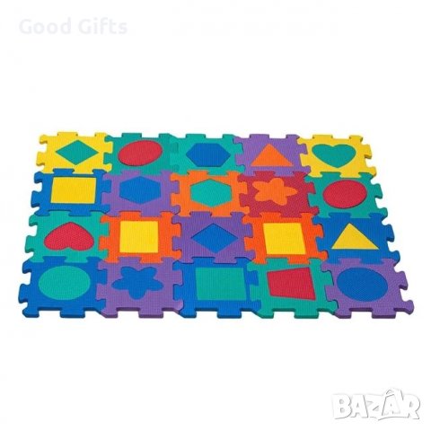 Детски подов пъзел Геометрични фигури 15x15 см (20 части), снимка 2 - Други - 39184159