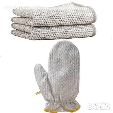 Абразивни телени кърпи с ръкавица 5 броя, снимка 6 - Други - 48704496