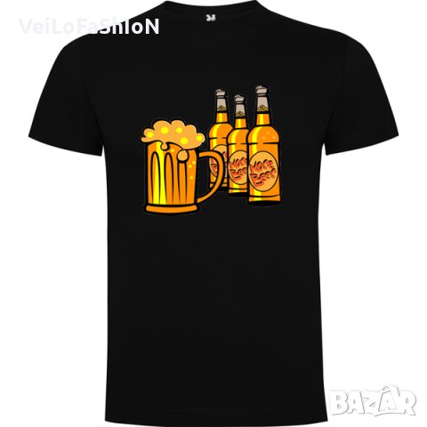 Нова мъжка тениска Бири - More Beer в черен цвят , снимка 1 - Тениски - 44047467