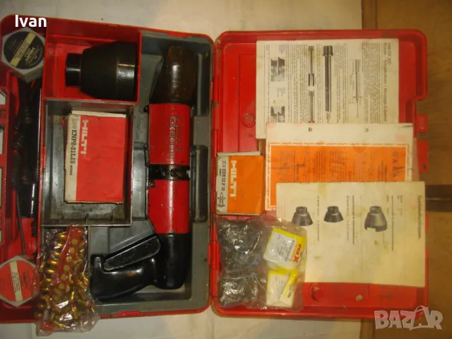 ГОЛЯМ ПЪЛЕН КОМПЛЕКТ HILTI DX600 ПИСТОЛЕТ ЗА БЪРЗ ДИРЕКТЕН МОНТАЖ В ЖЕЛЯЗО БЕТОН ОРИГИНАЛ ЛИХТЕНЩАЙН, снимка 2 - Други инструменти - 48174219