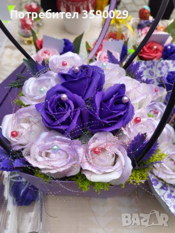 Сапунени цветя, снимка 4 - Изкуствени цветя - 39946525