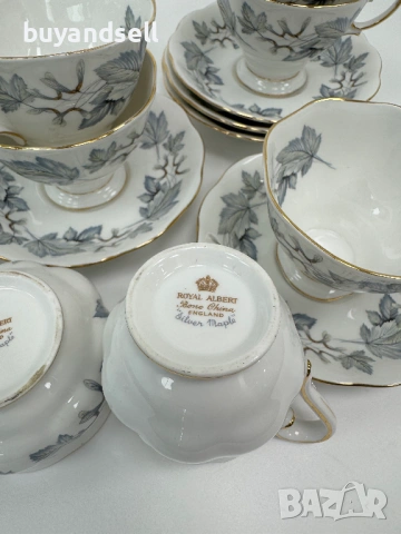 Колекционерски сервиз Royal Albert, Silver Maple, снимка 5 - Сервизи - 53350106