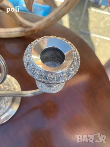 посребрен свещник , снимка 6 - Декорация за дома - 52257307