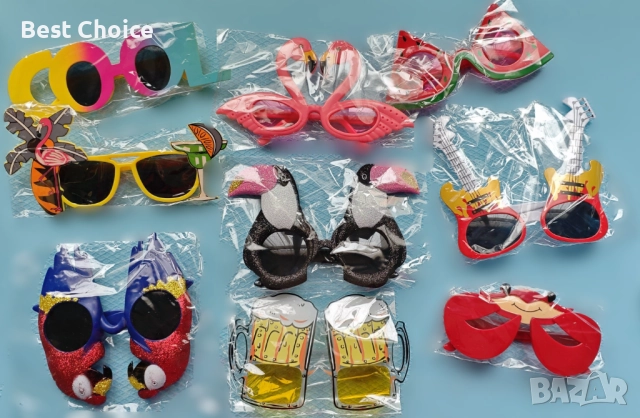 Комплект хавайски тропически парти очила, детски, снимка 6 - Други игри - 52587540