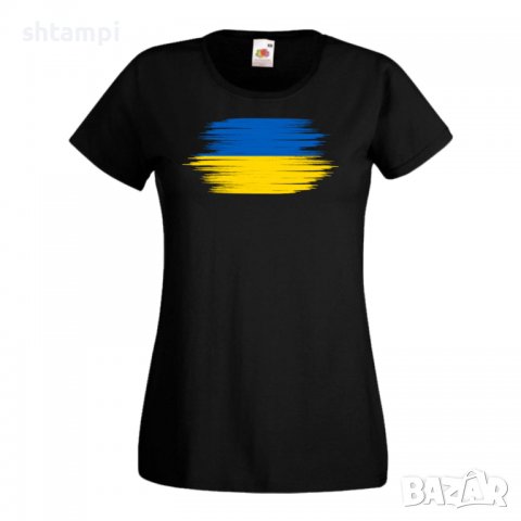Дамска Тениска Ukraine Flag 2 спрете войната,подкрепям Укркайна,, снимка 1 - Тениски - 37213736