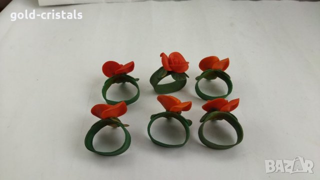  пръстени халки за салфетки, снимка 6 - Антикварни и старинни предмети - 33041960
