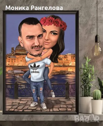 Карикатури за двойки за Свети Валентин , снимка 6 - Картини - 48559420