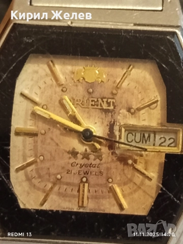 Оригинален колекционерски часовник ORIENT CRISTAL работи за ЦЕНИТЕЛИ 51557, снимка 2 - Мъжки - 52376540