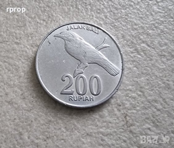 Монета. Индонезия. Бали. 200 рупии. 2003 година. Серия птици., снимка 2 - Нумизматика и бонистика - 40541920